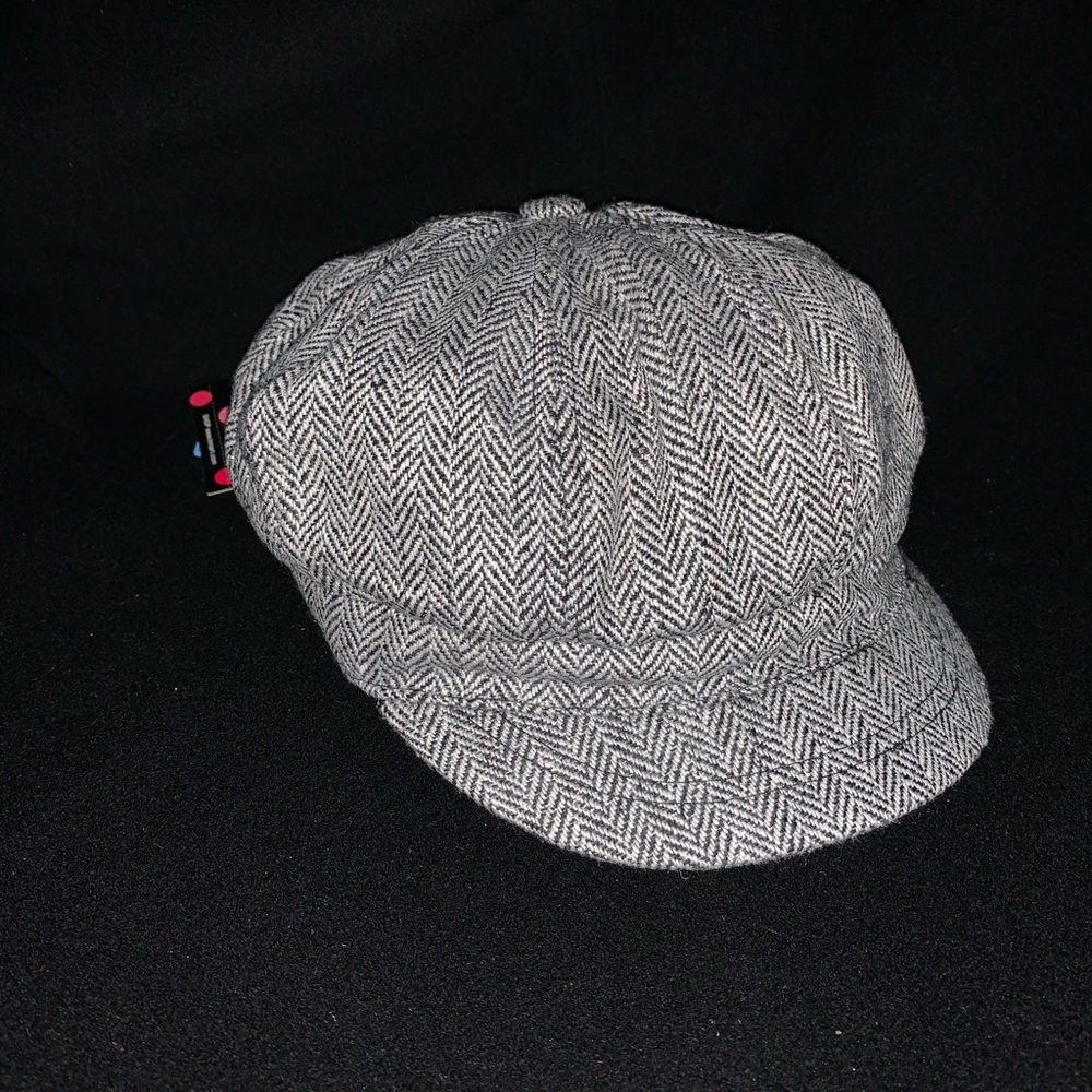 🛑SOLD ‼️ Women’s Tweed Herringbone with Sparkles Newsboy Gadsby Cap OSFM NWT